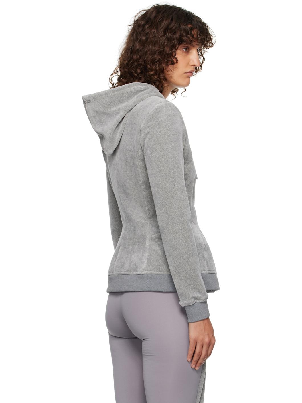 Gray Hourglass Zip-Up Hoodie - 3