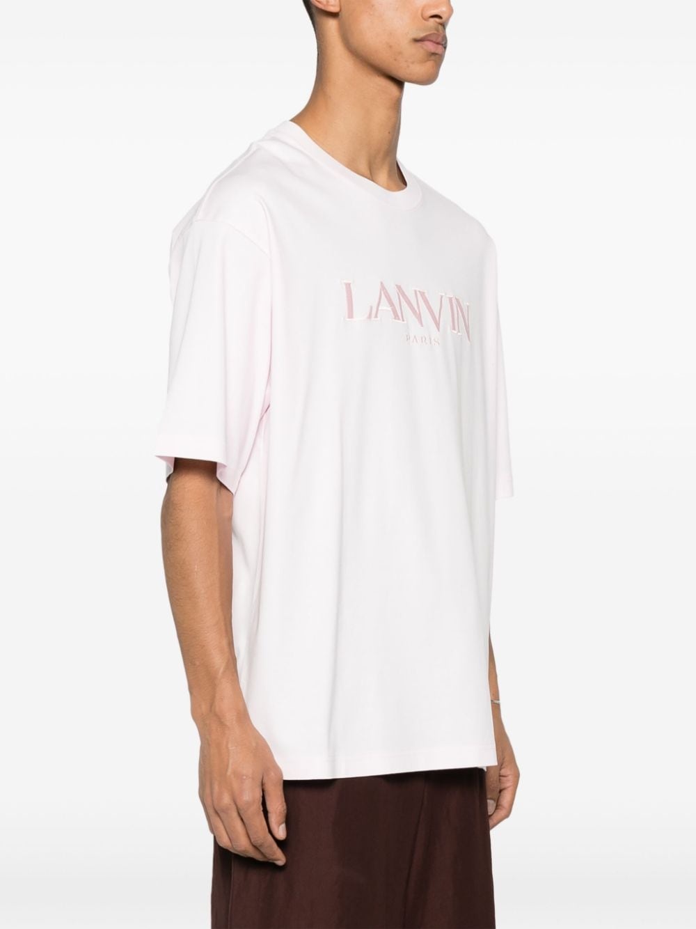 logo-embroidered cotton T-shirt - 3