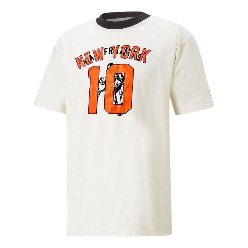 PUMA x Rhuigi Graphic Tee 'White Orange' 539505-65 - 1