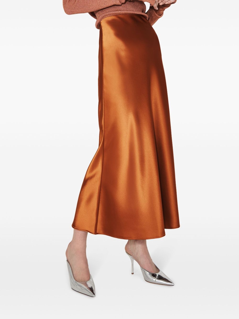 Valletta satin midi skirt - 5
