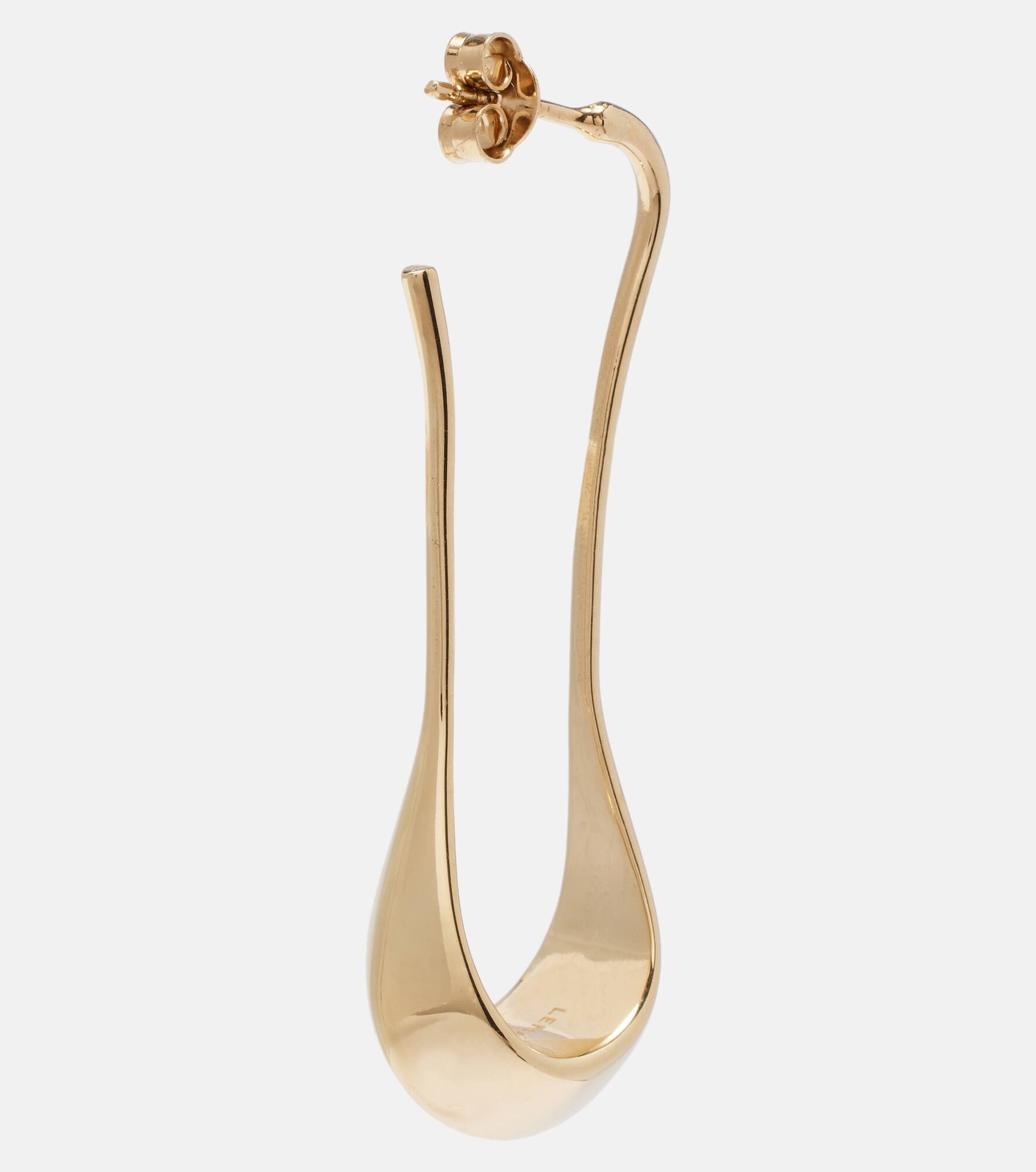 Drop gold-plated earrings - 5