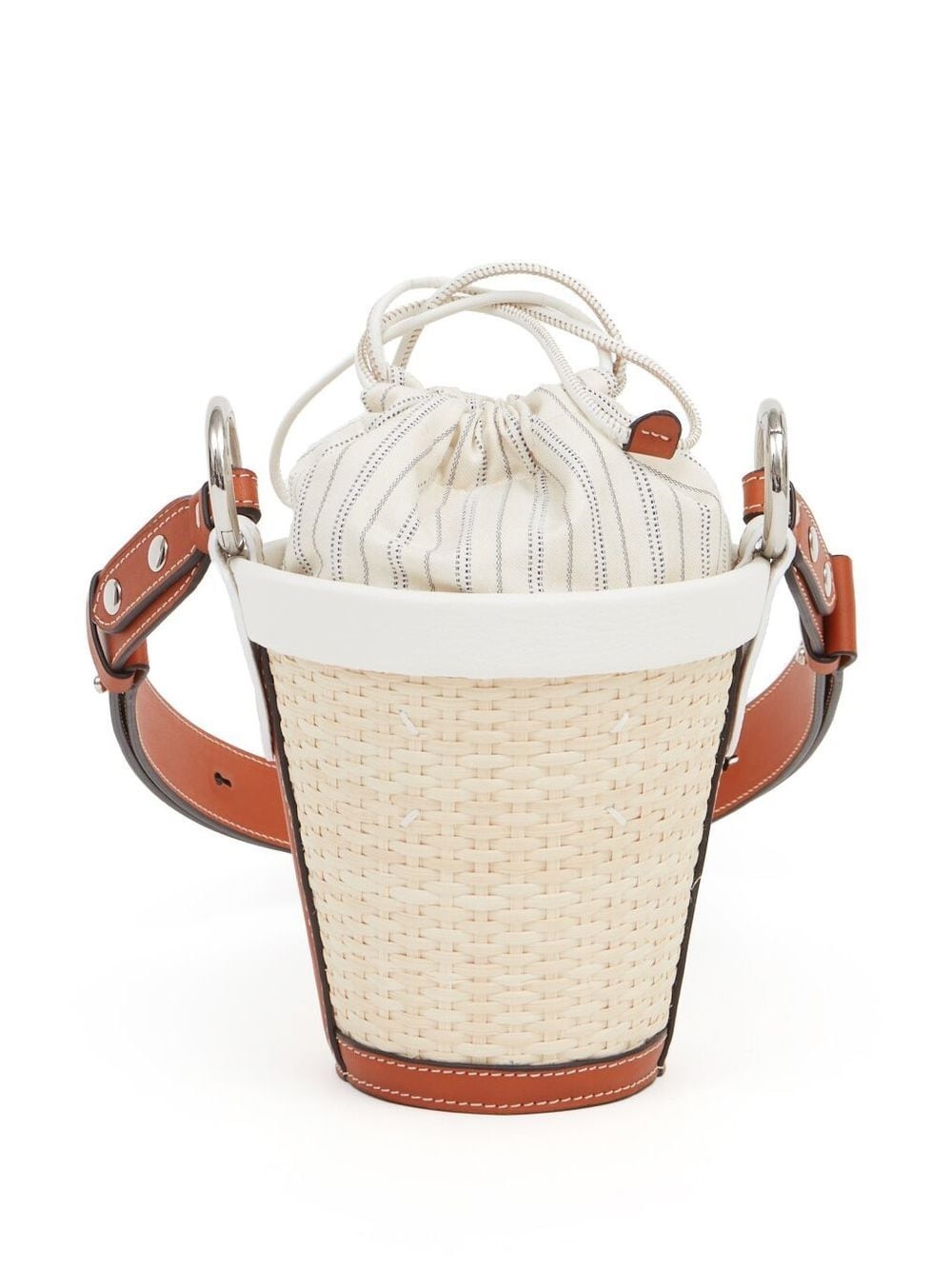 woven-raffia shoulder bag - 3