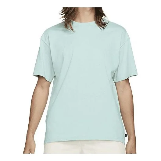 Men's Nike Solid Color Loose Round Neck Short Sleeve Green T-Shirt DB9976-382 - 1