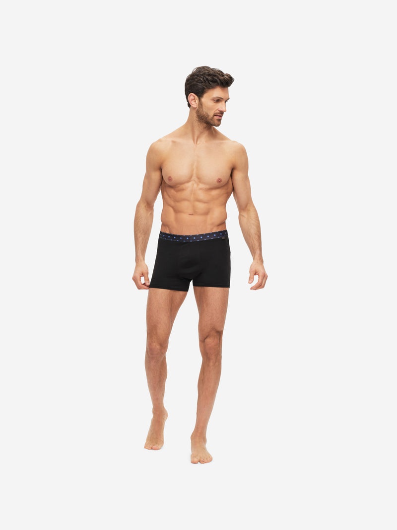 Men's Boxer Briefs Band 56 Pima Cotton Stretch Black - 4