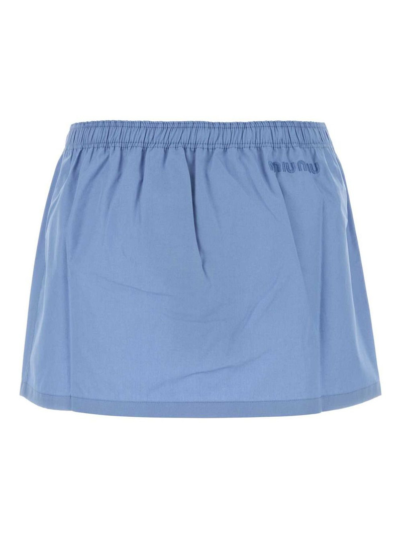 Miu Miu poplin mini skirt outlook