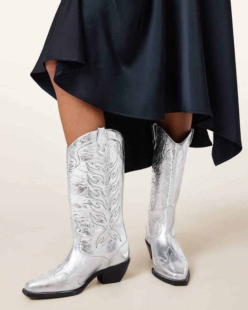 ALLSAINTS DOLLY WESTERN LEATHER BOOTS outlook