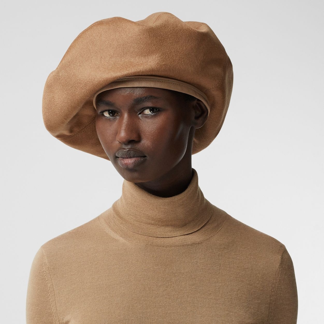 Cashmere Oversized Beret - 3