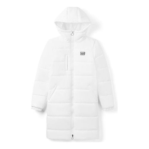 (WMNS) Vans Long hooded Puffer Jacket 'White' VN0A4BFTWHT - 1