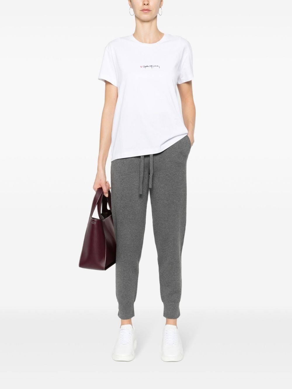 logo-embroidered cotton T-shirt - 2