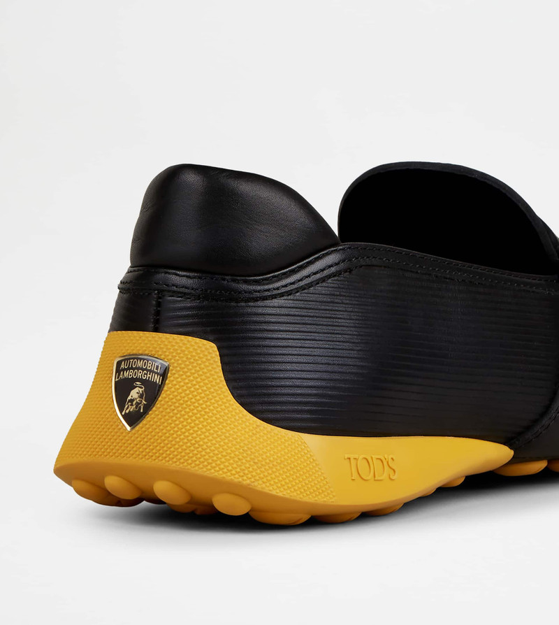 LOAFERS IN LEATHER - BLACK, YELLOW 5