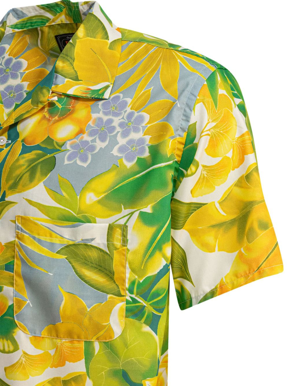floral-print pocket shirt - 4