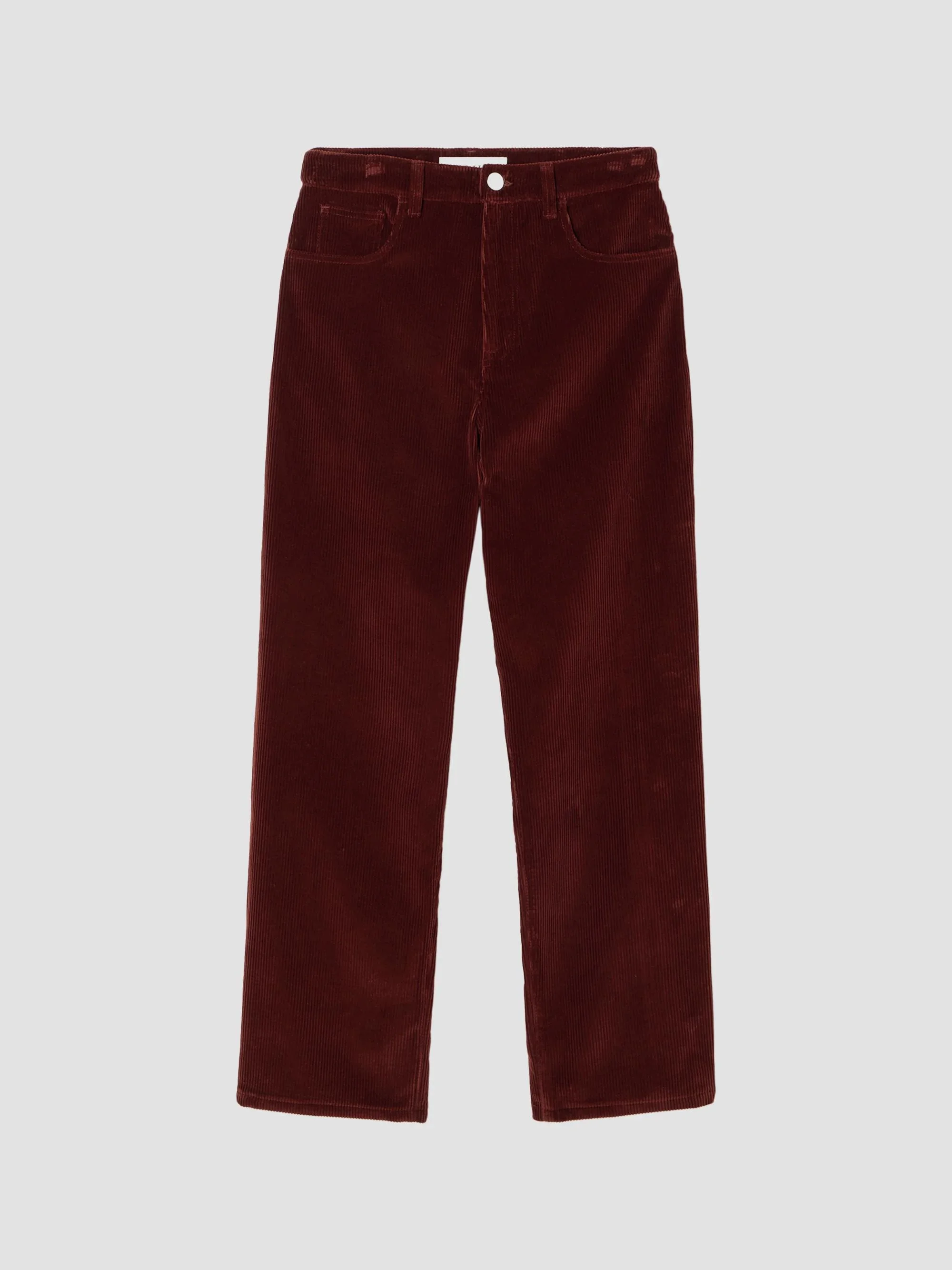 Women's Bruun Corduroy Mid-Rise Straight-Leg Pants - Wine - 1