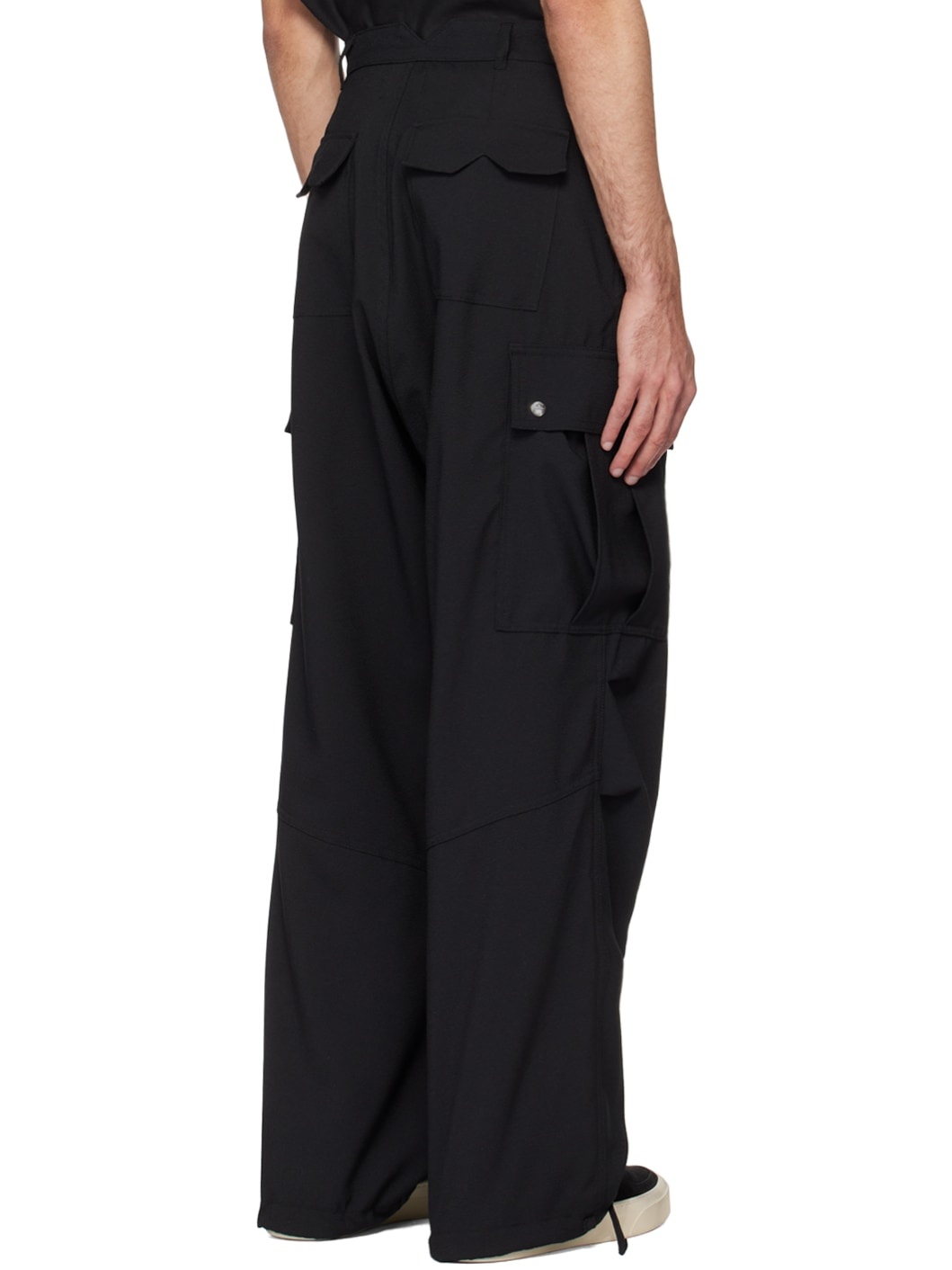 Black Four-Pocket Cargo Pants - 3