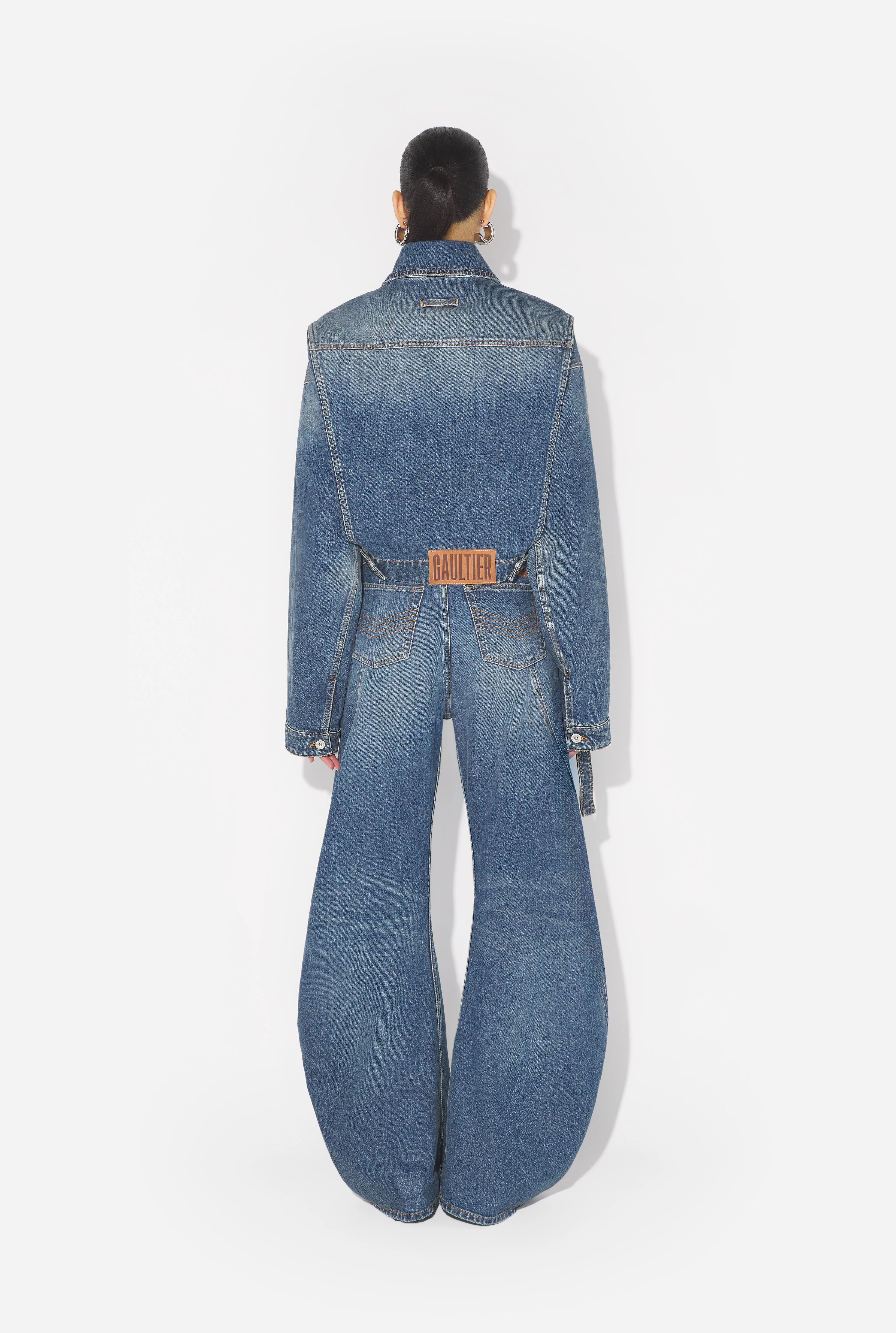Jean Paul Gaultier THE BLUE DENIM STRAP JEANS - 25/03-W-TR009-D024 
