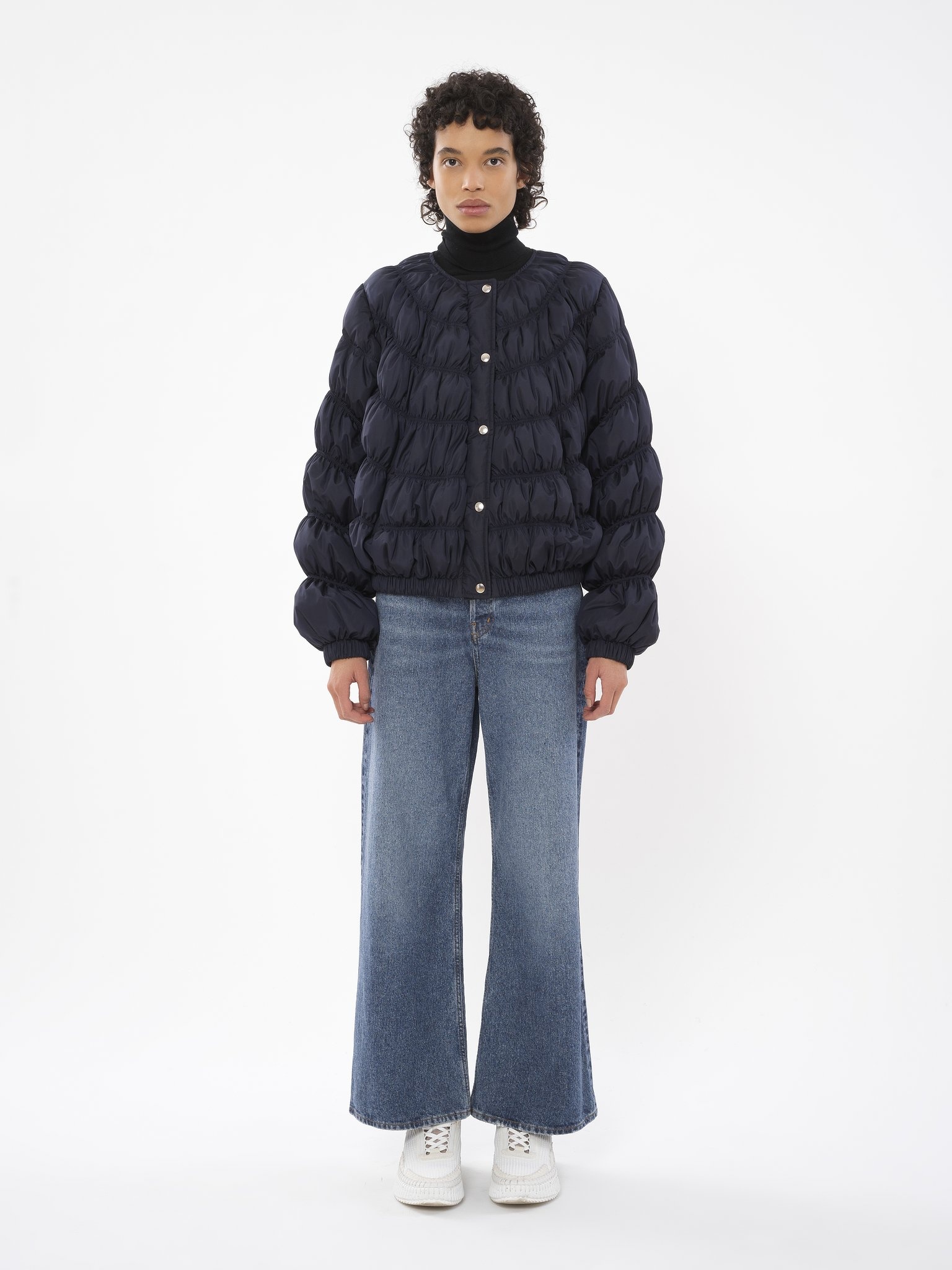 RUCHED PUFFER JACKET - 2