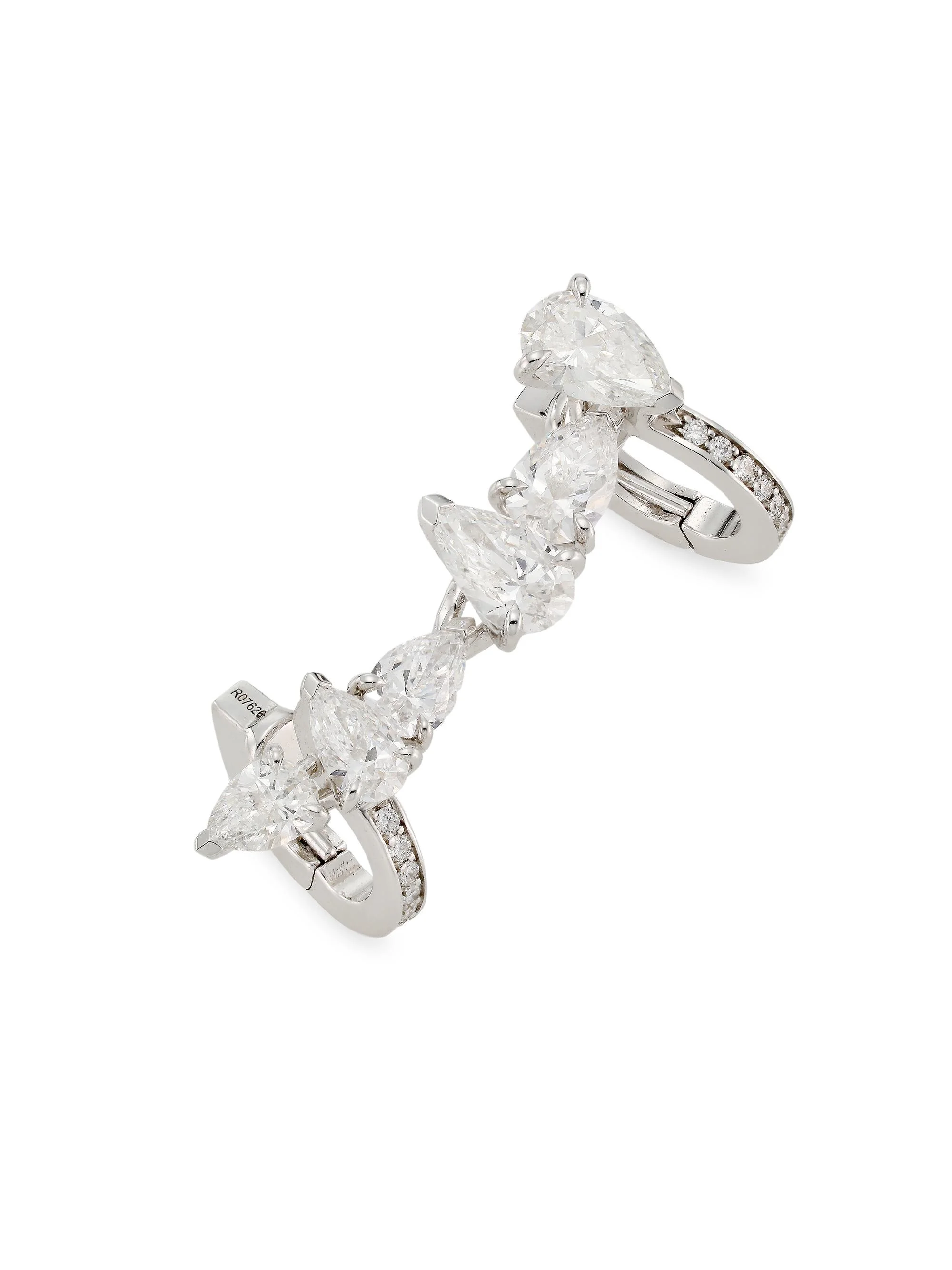 Women's Serti Sur Vide 18K White Gold & 1.78 TCW Diamond Single Ear Cuff - Left Or Right - White Gol - 1