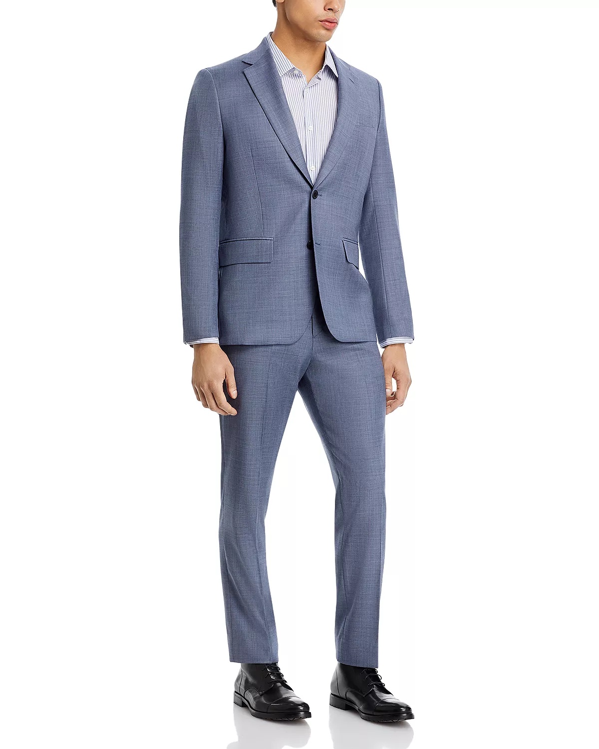 Brierly Sharkskin Tailored Fit Two Button Suit - 2