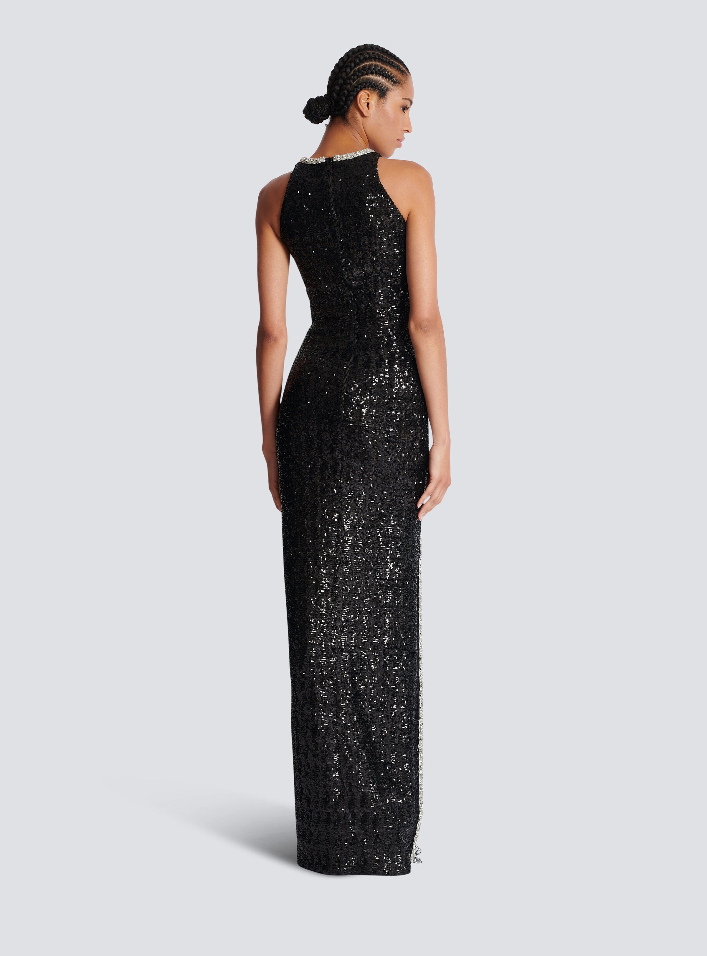 Long "Love Letter" embroidered sequin dress - 4