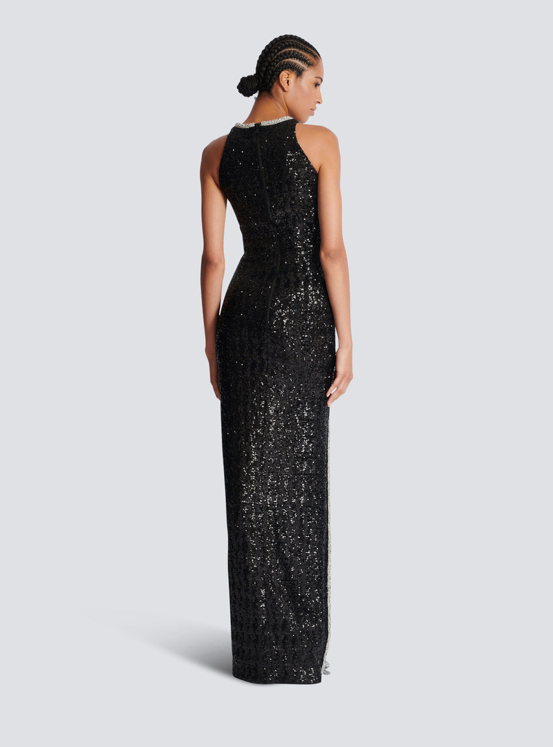 Long "Love Letter" embroidered sequin dress 4