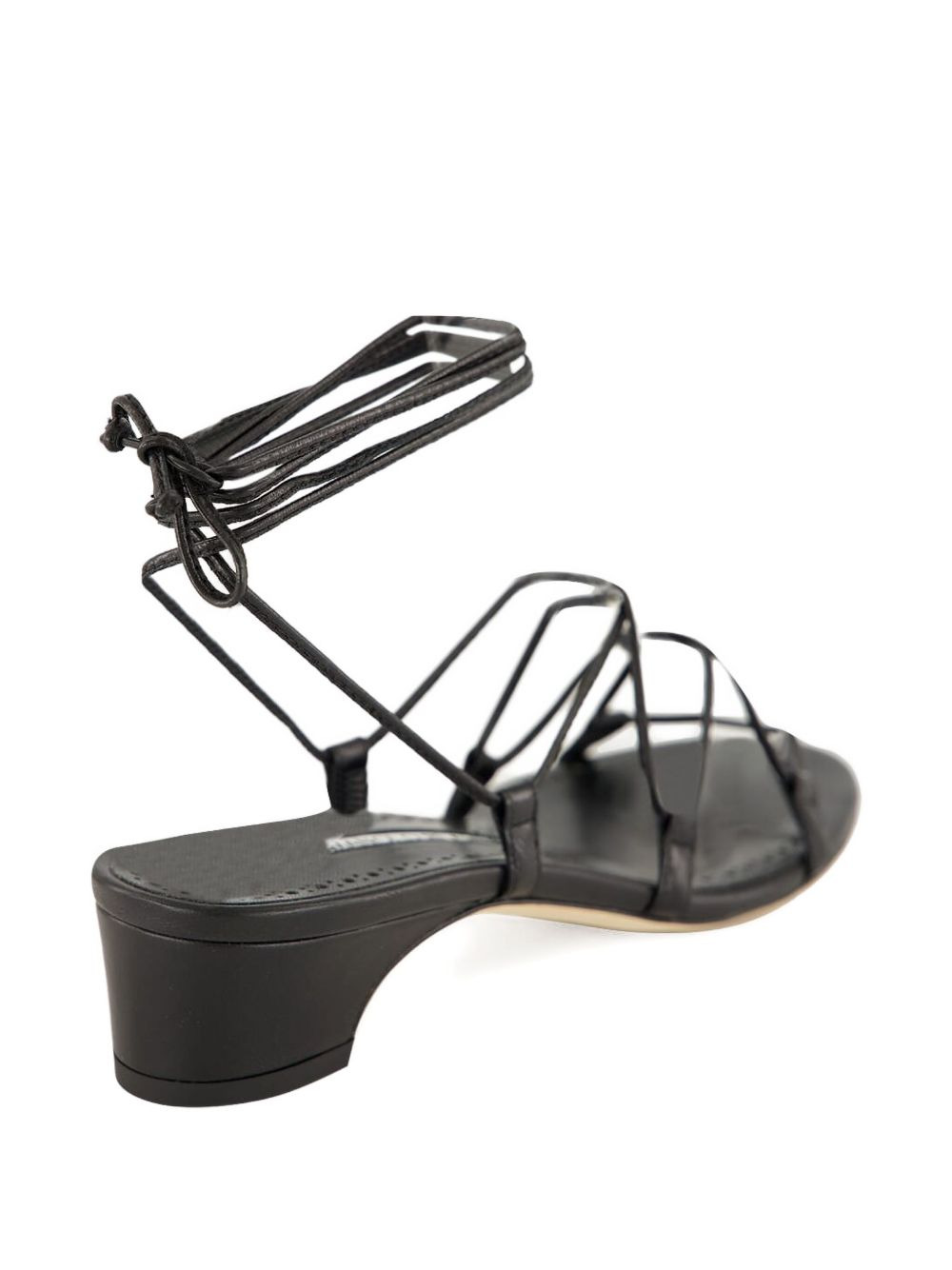 lace-up block-heel sandals - 5