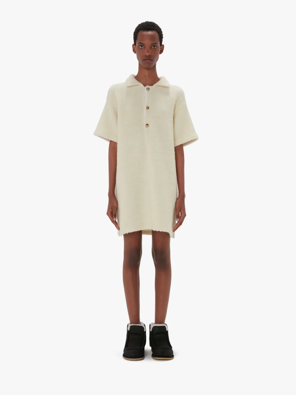 KNITTED MINI POLO DRESS - 2