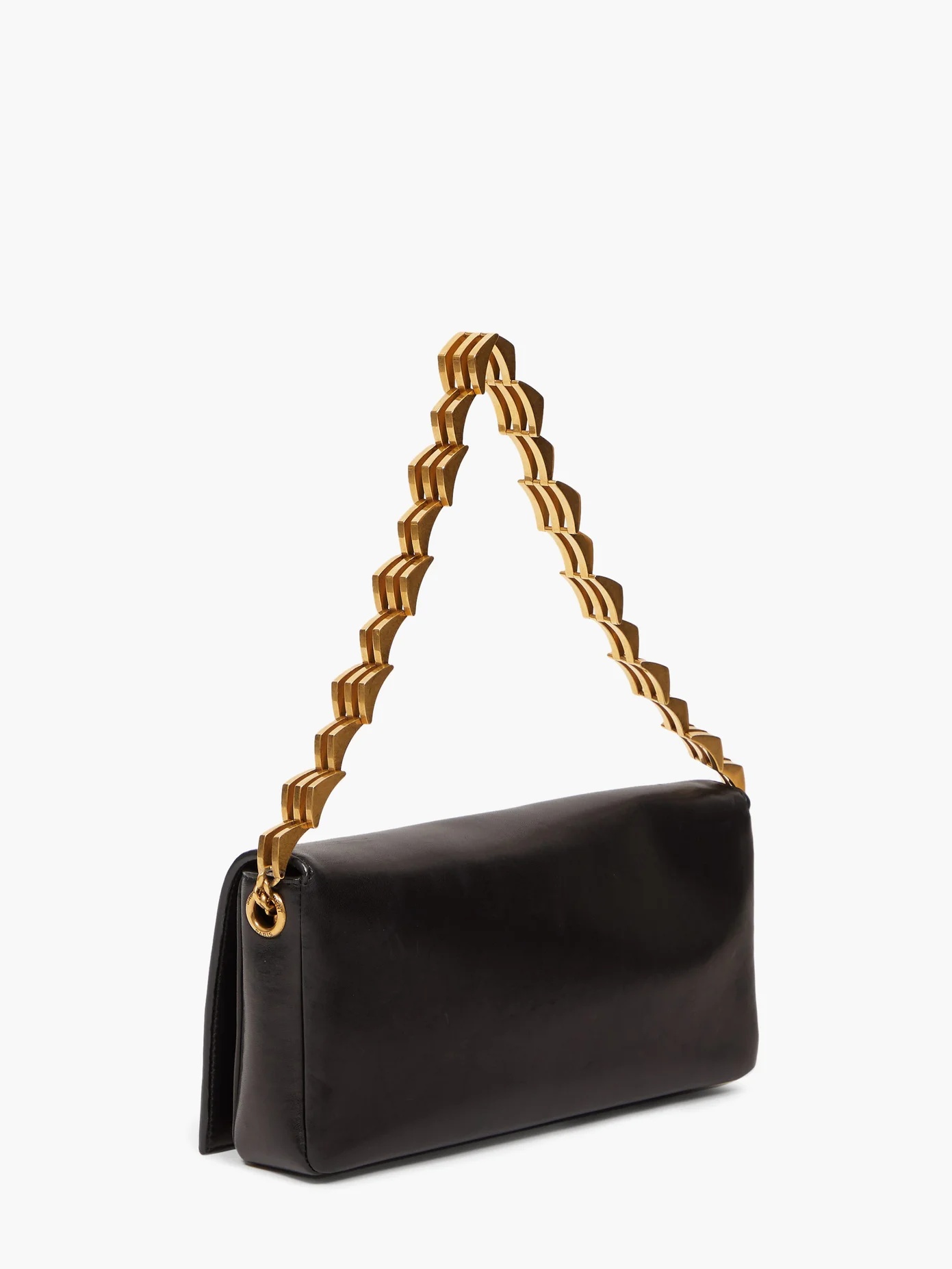 YSL-plaque leather shoulder bag - 4