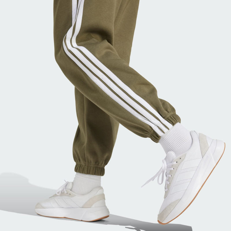 Essentials 3-Stripes Fleece Loose-Fit Pants 6