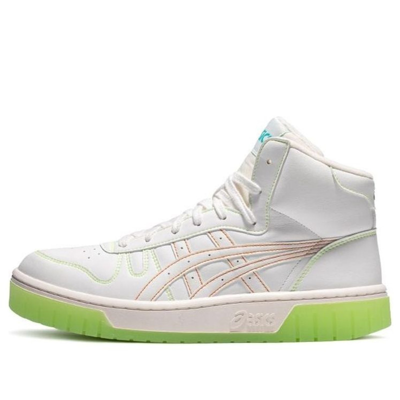 ASICS Unisex Court Mz-Hi High-top Sneakers White/Green 1203A177-100 - 1