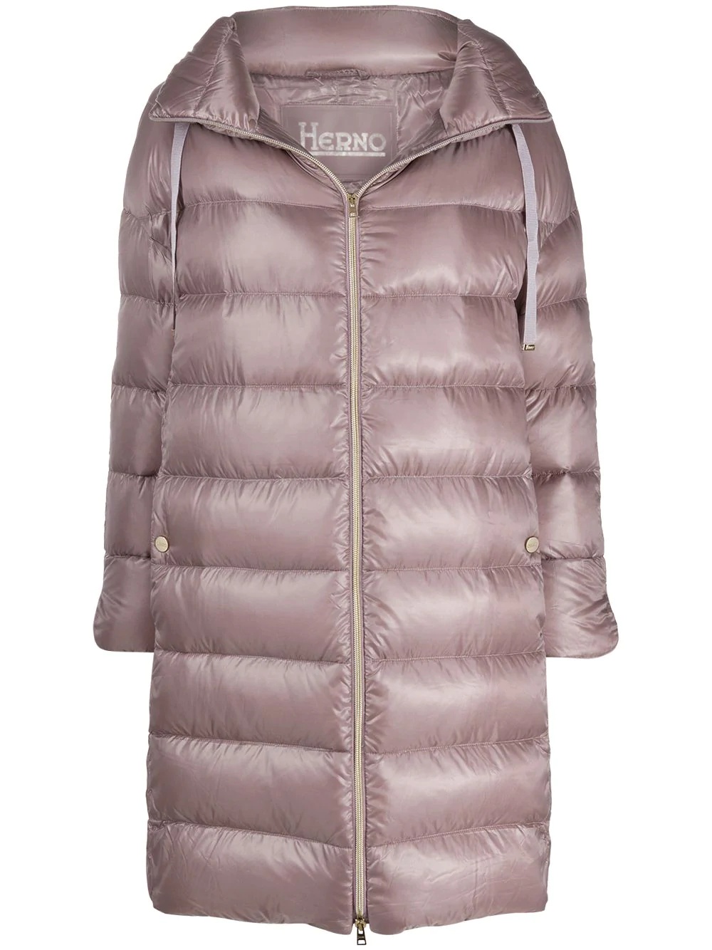 zip-up padded coat - 1