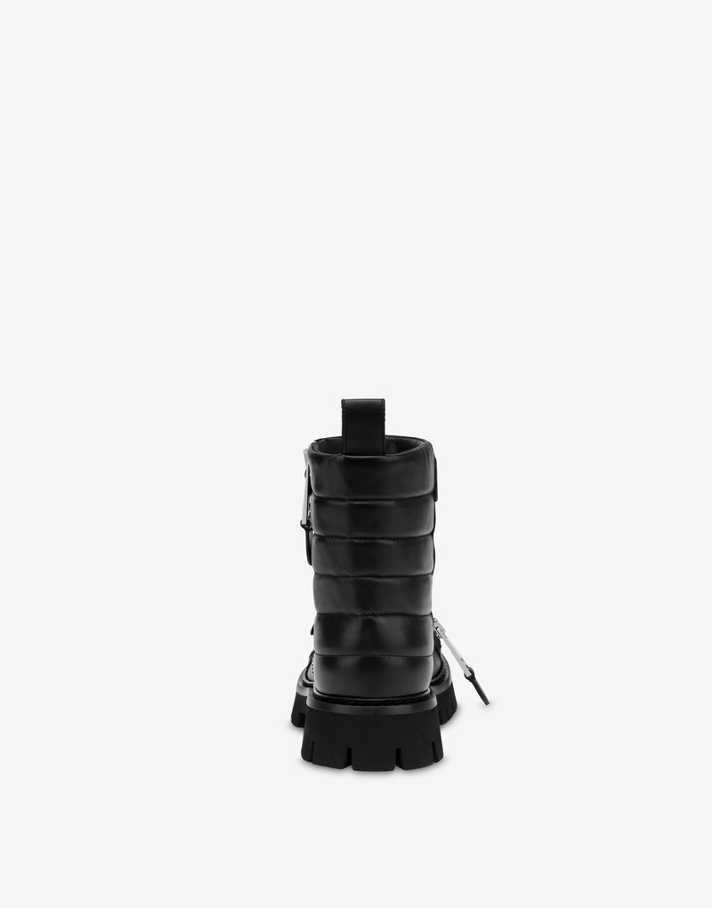 Moschino CALFSKIN BIKER ANKLE BOOTS outlook