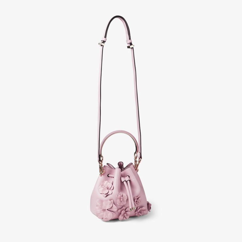 Bon Bon Bucket S
Rose Calf Leather Mini Bucket Bag with Flowers 5