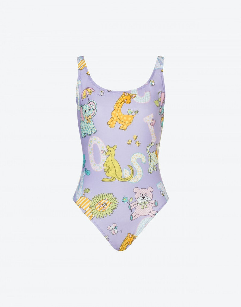 ALLOVER CIRCUS LOGO SWIMSUIT 1