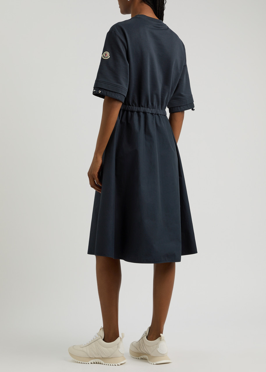 Moncler Abito Cotton and Woven Midi Dress - 3