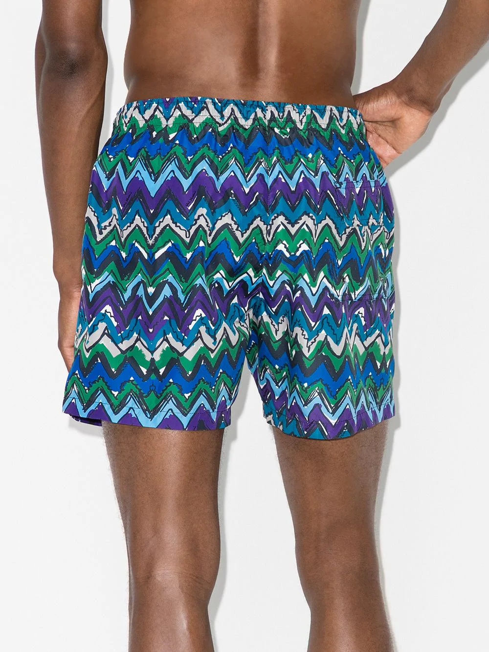 zigzag-print swim shorts - 3