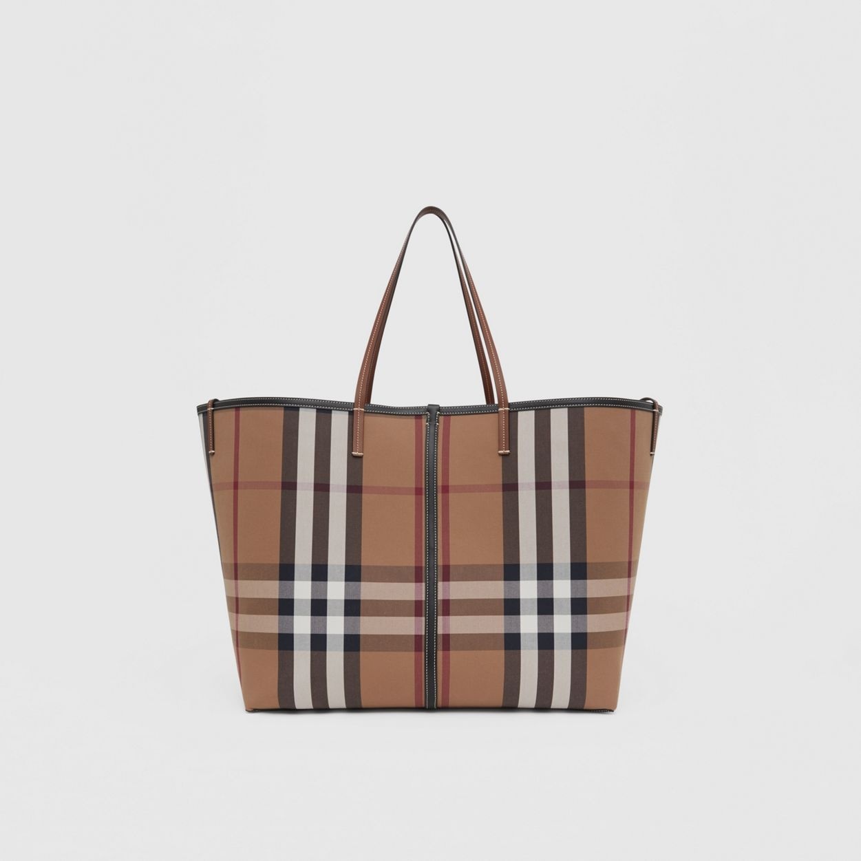Extra Large Check Cotton Beach Tote - 8