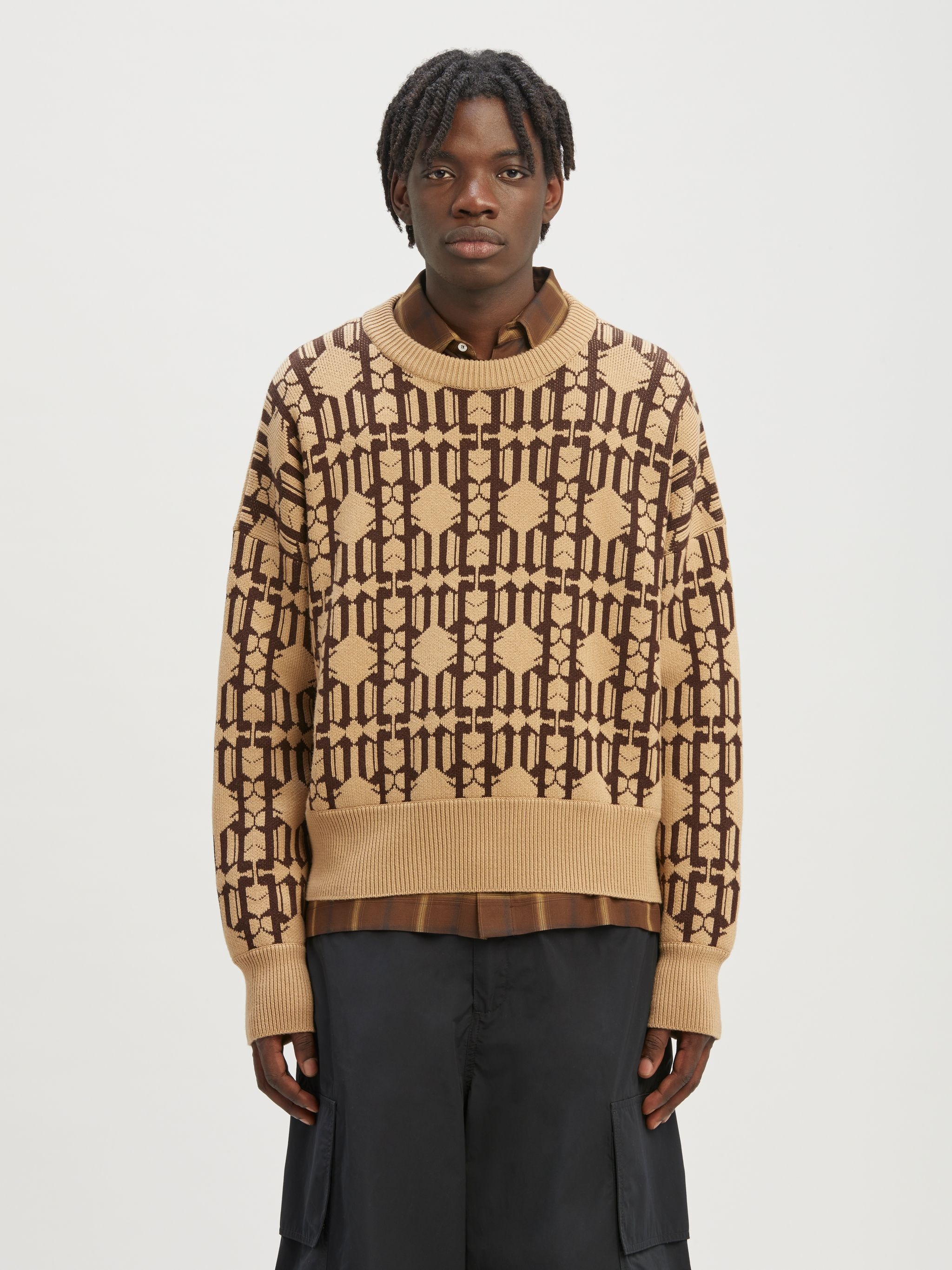 Allover Monogram Jacquard Sweater - 3