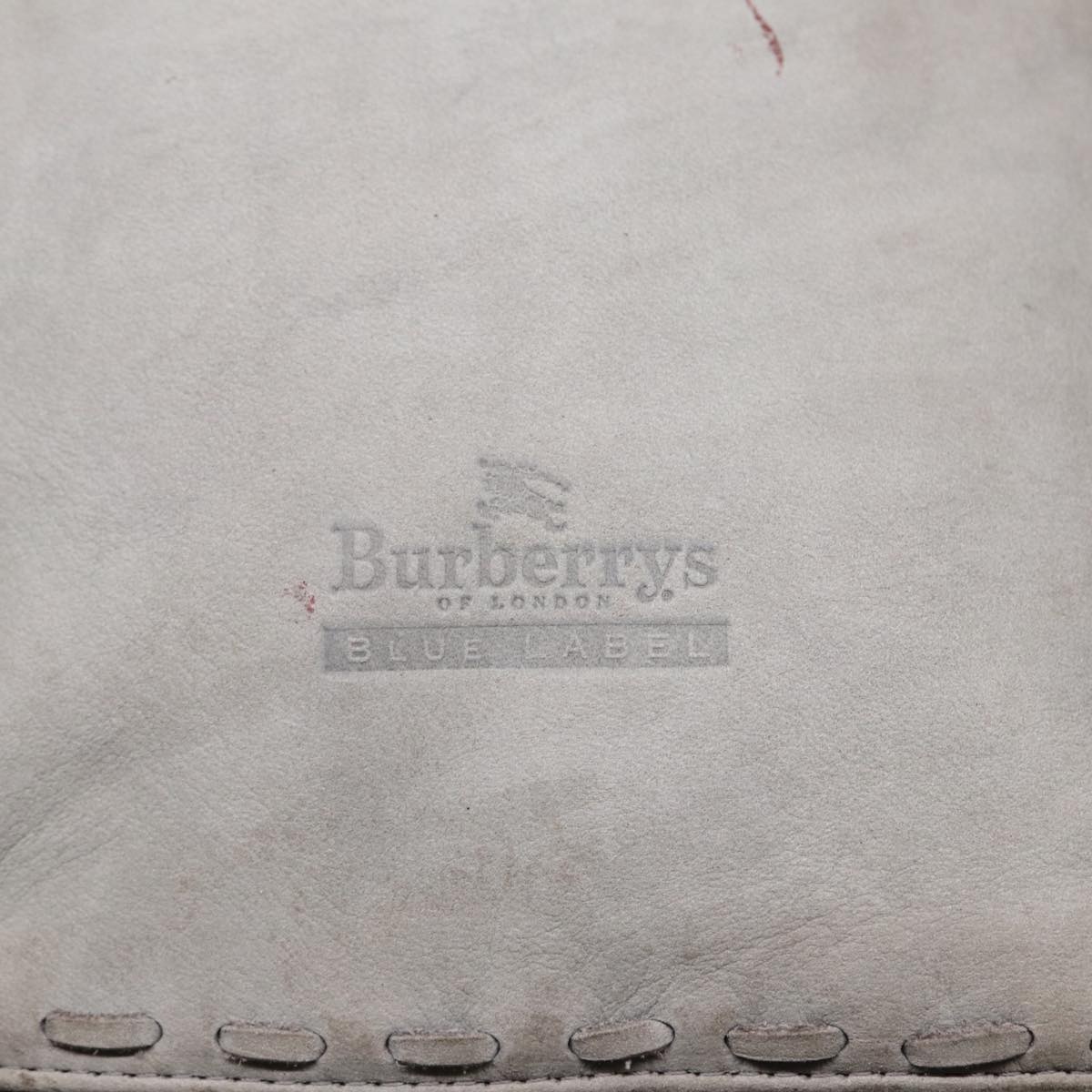 Burberry Hand Bag Leather Gray Silver - 16