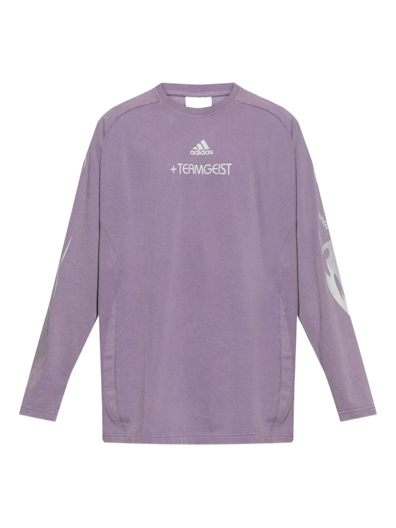 long-sleeve graphic-print T-shirt 1