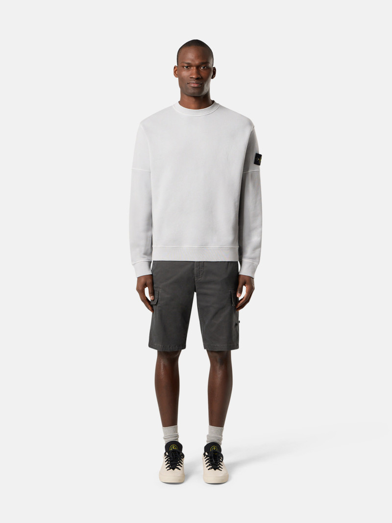 Stone Island 6100032 ORGANIC COTTON DIAGONAL FLEECE 'OLD' EFFECT outlook
