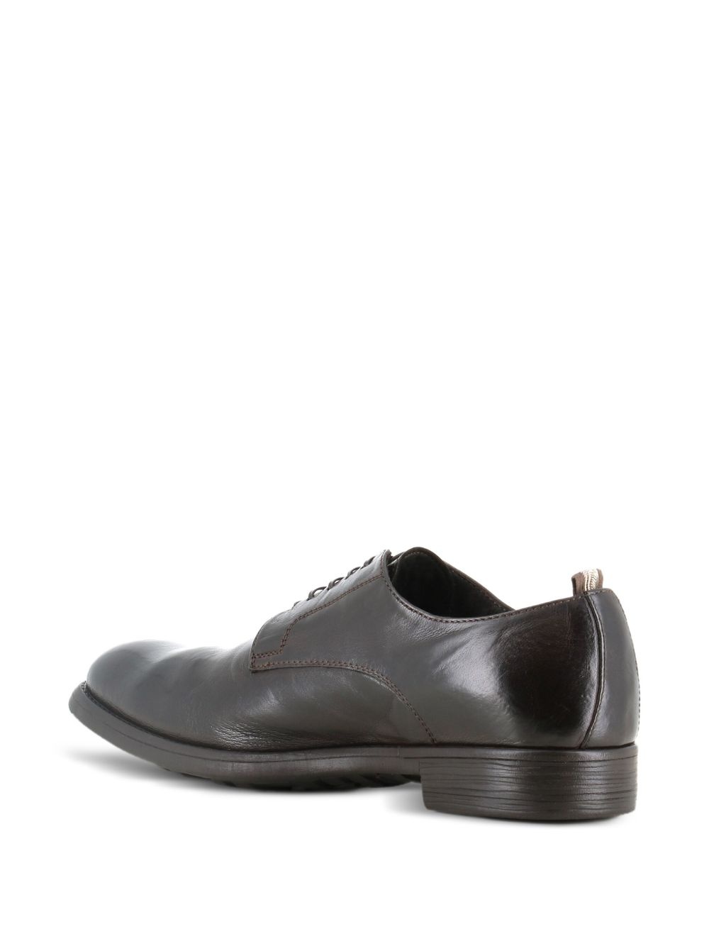 leather lace-up derby shoes - 3