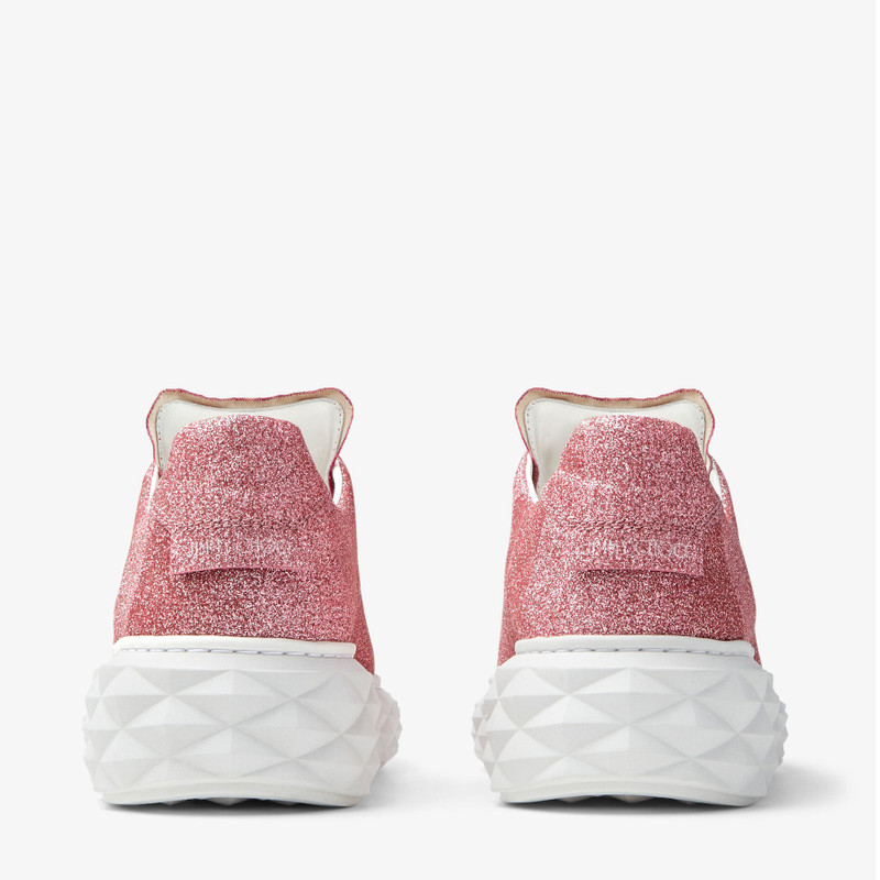Diamond Light Maxi/F
Glitter Pink Nappa Leather Low-Top Trainers with Platform Sole 6