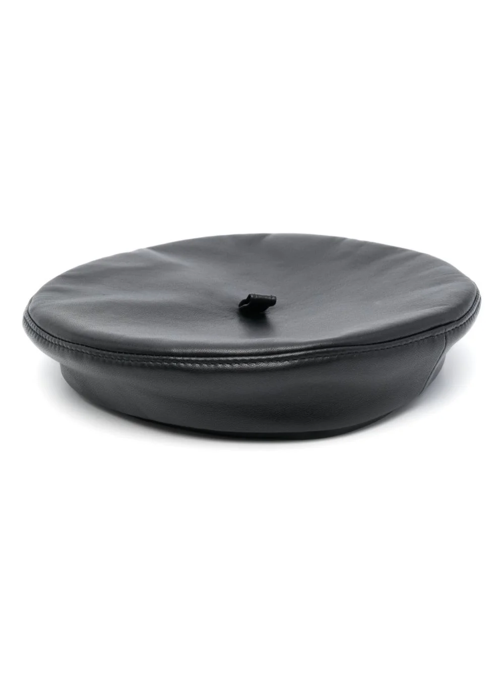 smooth-grain leather beret - 1