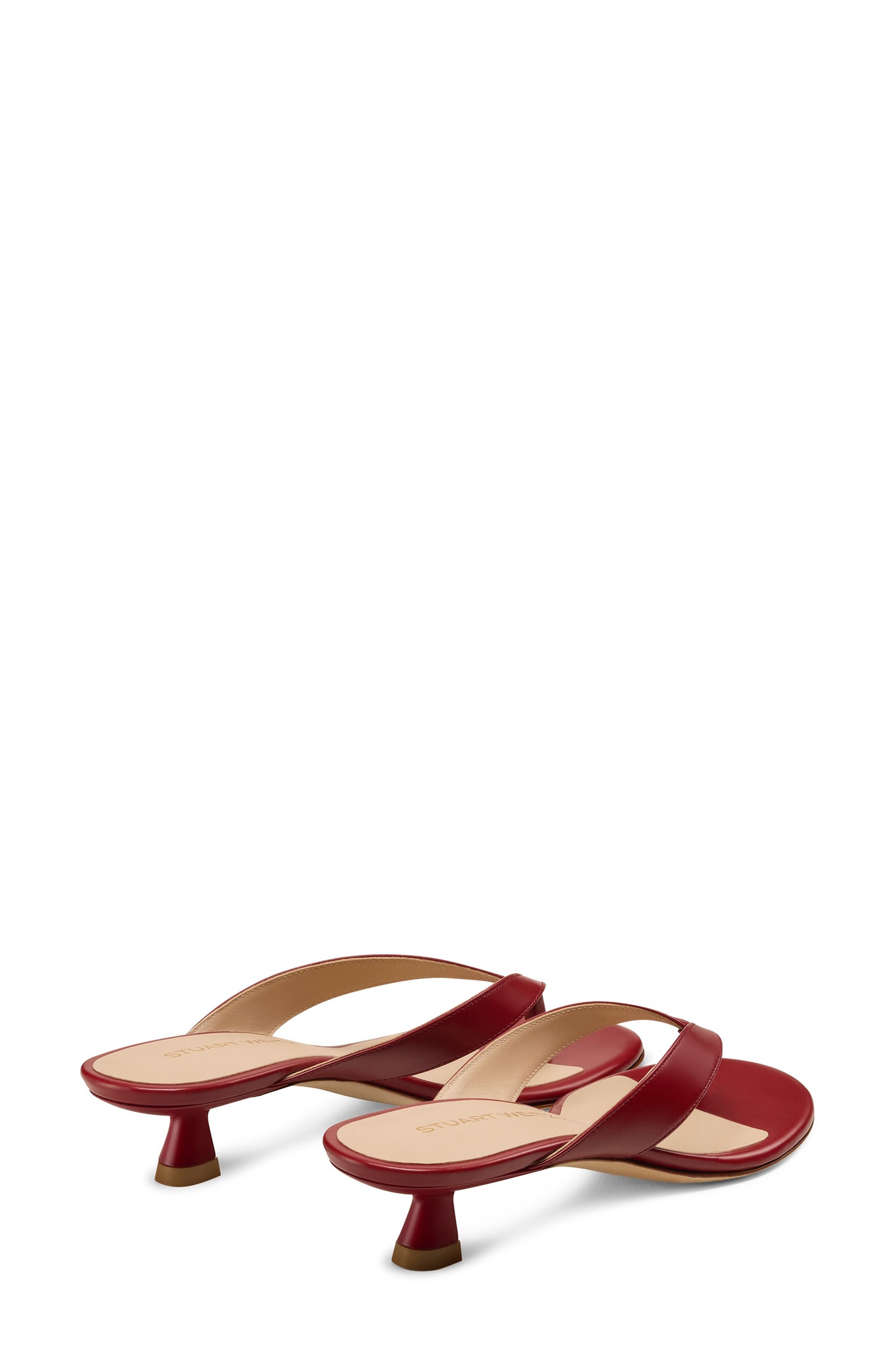 Stuart Weitzman Rio Kitten Heel Sandal in Chili at Nordstrom - 2