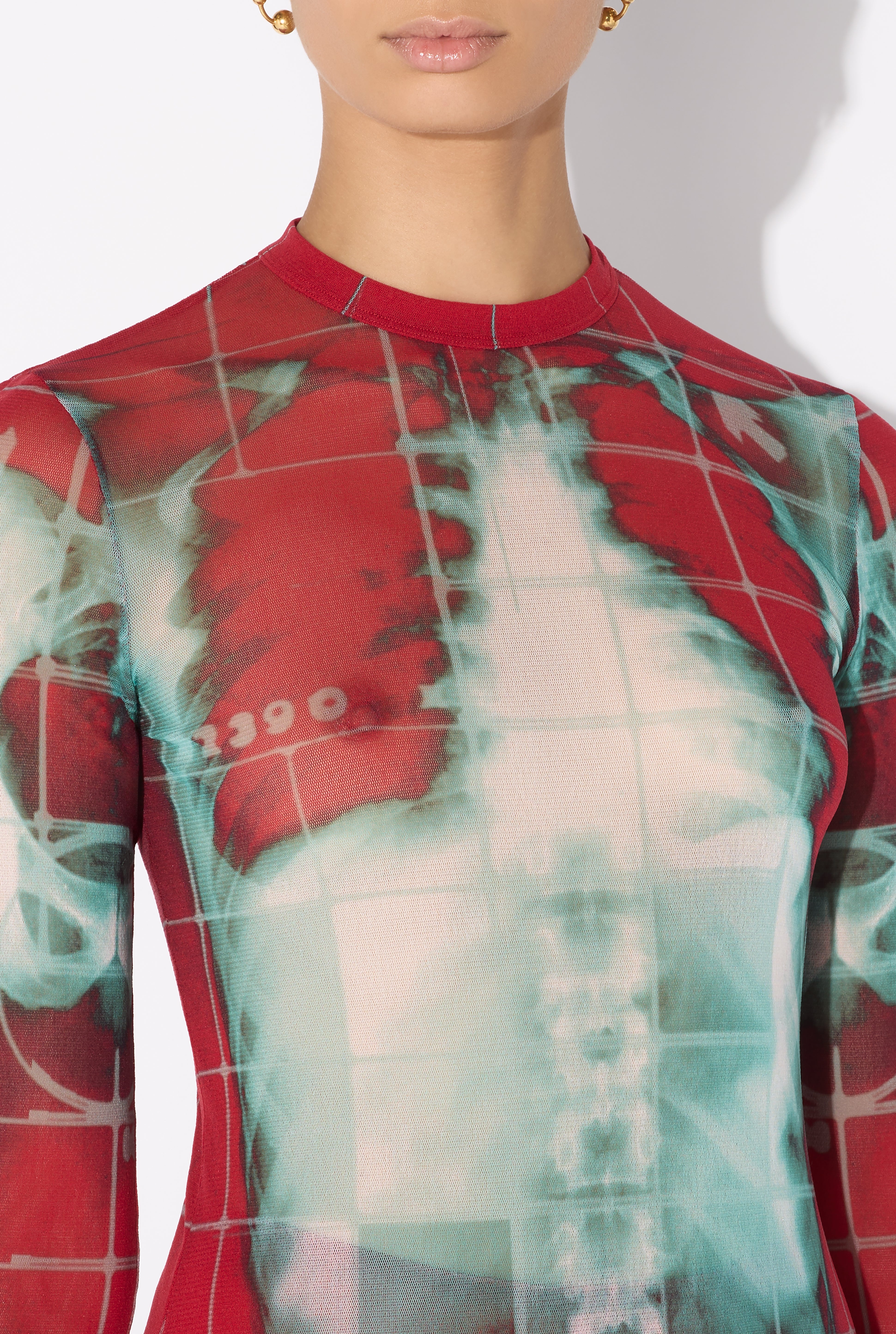 THE LONG RED SQUELETOR DRESS - 4