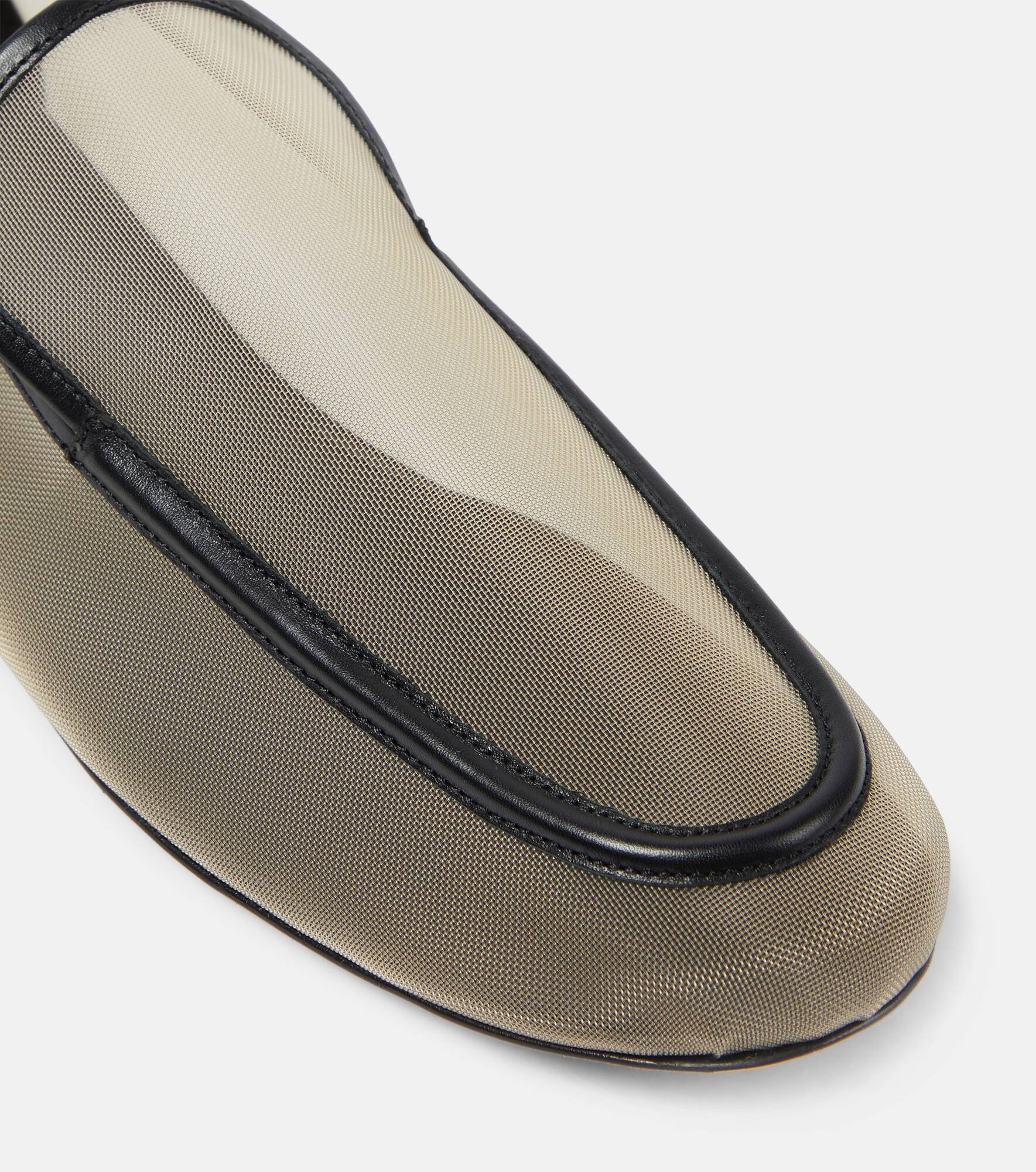 Alessia leather-trimmed mesh loafers - 6