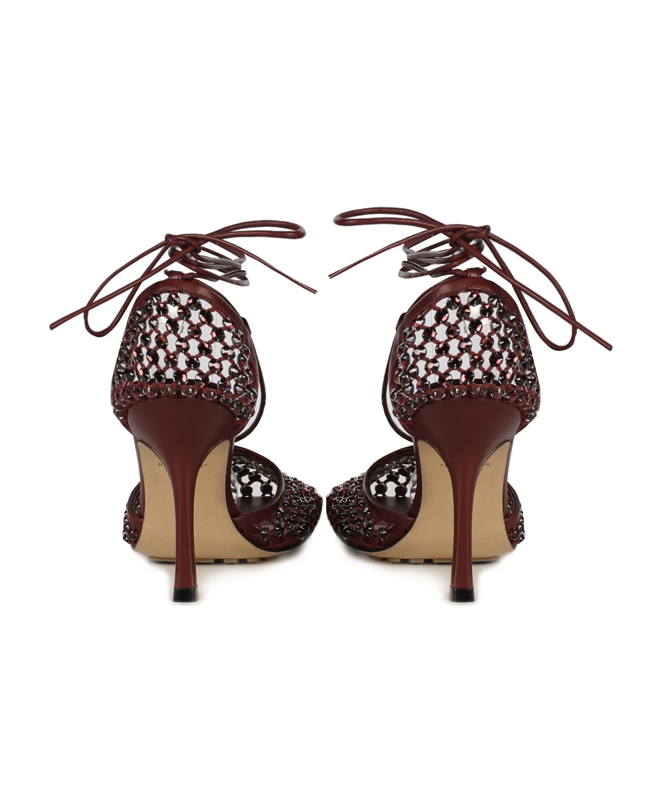 Sparkle Stretch Lace-up Sandals - 3