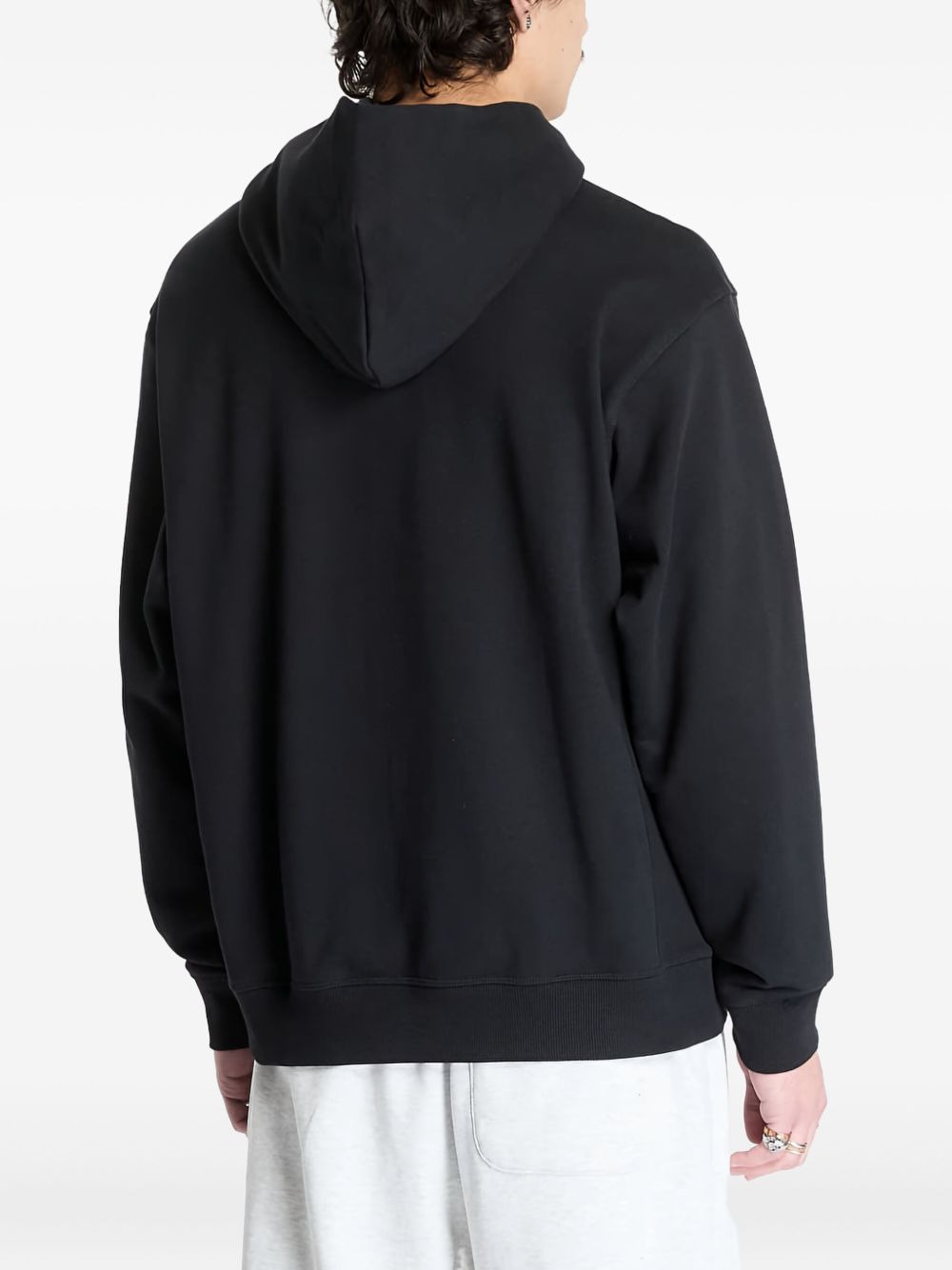 logo french-terry hoodie - 3