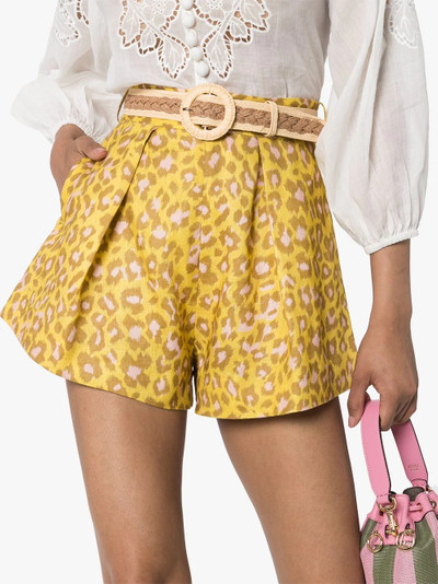 Zimmermann Carnaby leopard-print shorts outlook