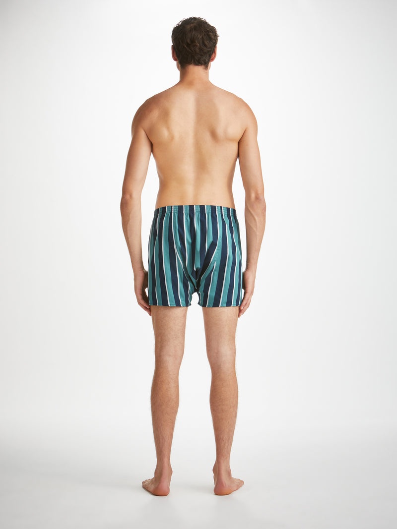 Men's Classic Fit Boxers Royal 221 Cotton Teal - 4