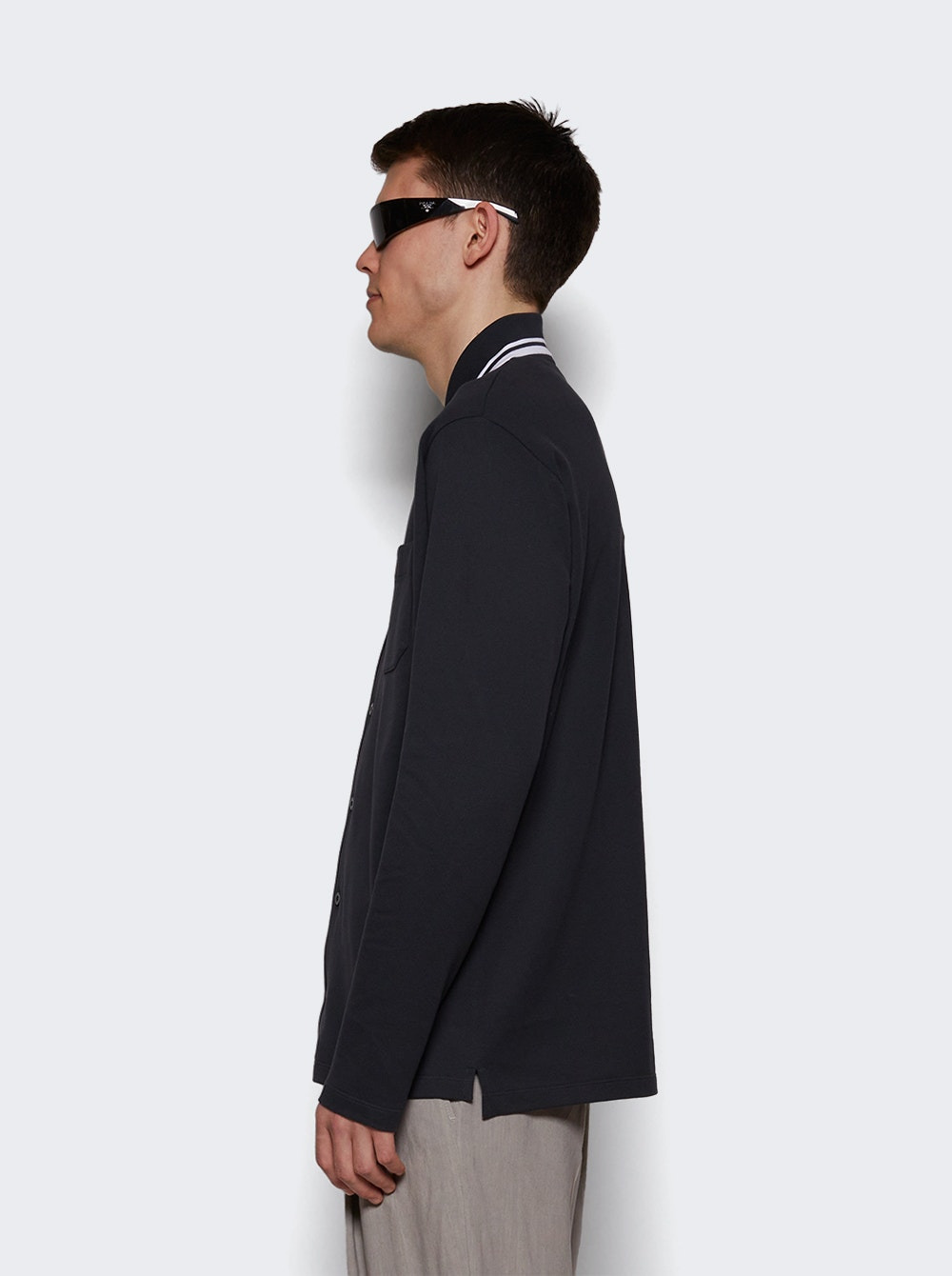 Long Sleeve Polo Shirt Anthracite - 3